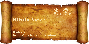 Mikula Veron névjegykártya